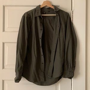 Uniqlo Relaxed Flannel in Olive